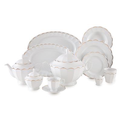 سرویس چینی 103 پارچه زرین مدل نارسیس طلایی پیکره نئوکلاسیک