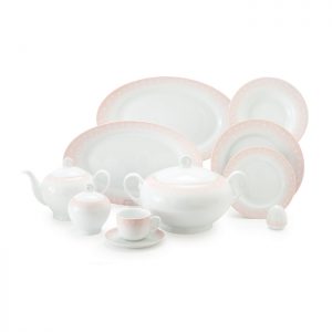 سرویس چینی 102 پارچه زرین مدل ساکورا صورتی پیکره ایتالیا اف