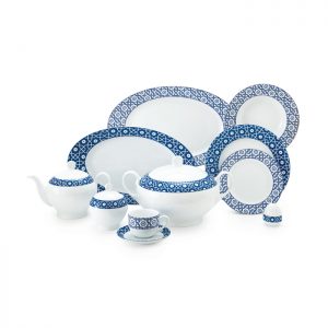 سرویس چینی 102 پارچه زرین مدل میبد سرمه ای پیکره ایتالیا اف