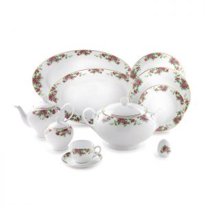 سرویس چینی 102 پارچه زرین مدل بیدگل پیکره ایتالیا اف