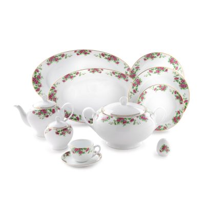 سرویس چینی 102 پارچه زرین مدل بیدگل پیکره ایتالیا اف