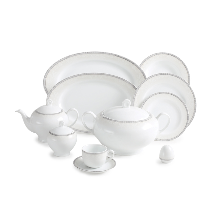 سرویس چینی 102 پارچه زرین مدل ریوا پلاتینی پیکره ایتالیا اف سرویس چینی 102 پارچه زرین مدل ریوا پلاتینی پیکره ایتالیا اف