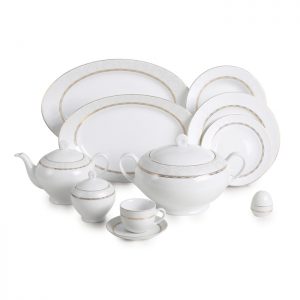 سرویس چینی 102 پارچه زرین مدل هدیه طلایی پیکره ایتالیا اف