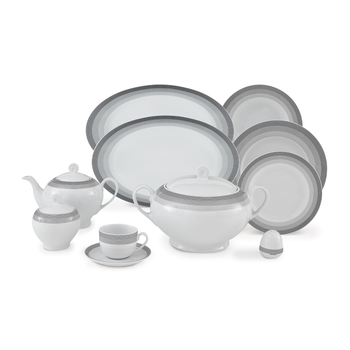 سرویس چینی 102 پارچه زرین مدل سیلور لاینر پیکره ایتالیا اف سرویس چینی 102 پارچه زرین مدل سیلور لاینر پیکره ایتالیا اف