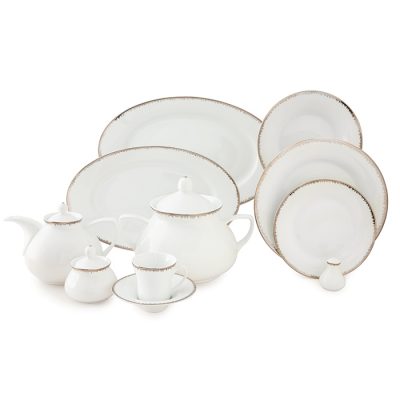 سرویس چینی 108 پارچه زرین مدل رویال پلاتینی پیکره شهرزاد