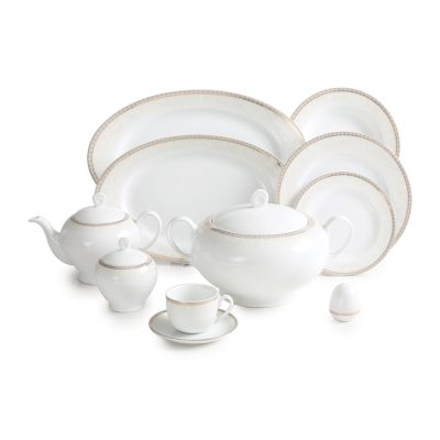 سرویس چینی 102 پارچه زرین مدل ریوا طلایی پیکره ایتالیا اف