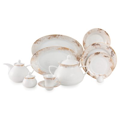 سرویس چینی 108 پارچه زرین سری شهرزاد مدل کلودیا