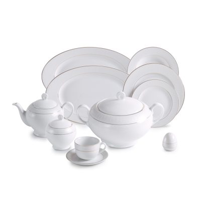 سرویس چینی 102 پارچه زرین مدل سپید صدف پیکره ایتالیا اف