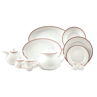 سرویس چینی 108 پارچه زرین مدل سپینود ارغوانی پیکره شهرزاد