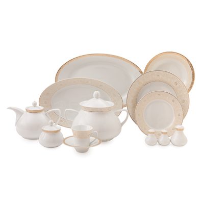 سرویس چینی 108 پارچه زرین مدل مرکاتو پیکره شهرزاد