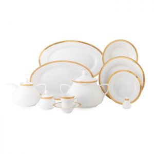 سرویس چینی 108 پارچه زرین مدل سه اسلیمی پیکره شهرزاد