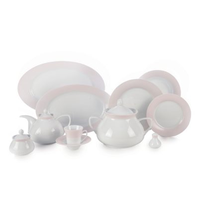 سرویس چینی 108 پارچه زرین مدل مریدین صورتی پیکره شهرزاد