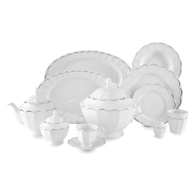 سرویس چینی 103 پارچه زرین مدل نارسیس پلاتینی پیکره نئوکلاسیک