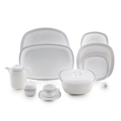 سرویس چینی 98 پارچه زرین مدل لورن طلایی پیکره کواترو