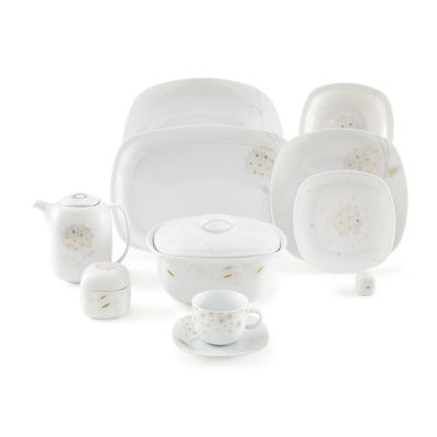 سرویس چینی 98 پارچه زرین مدل گلدن لوتوس پیکره کواترو